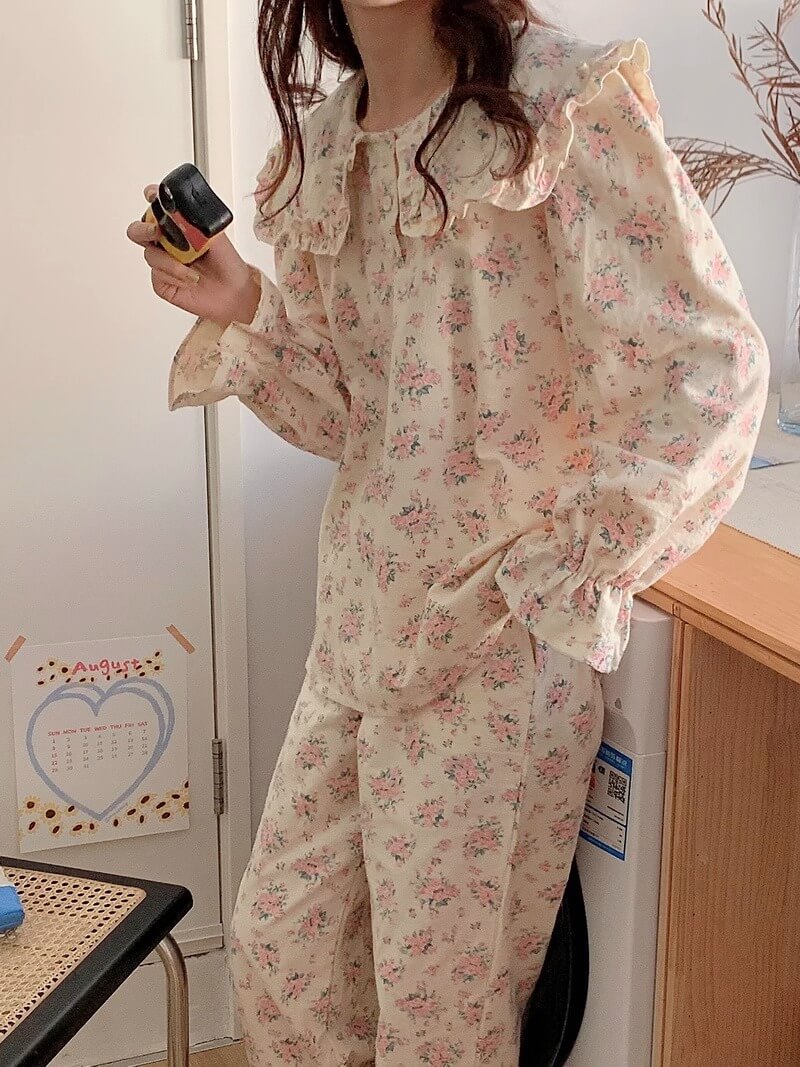 【2点セット】甘い花束に包まれるルームウェア