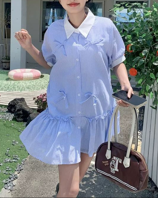 《ラフなのに主役級》波音に包まれるワンピース