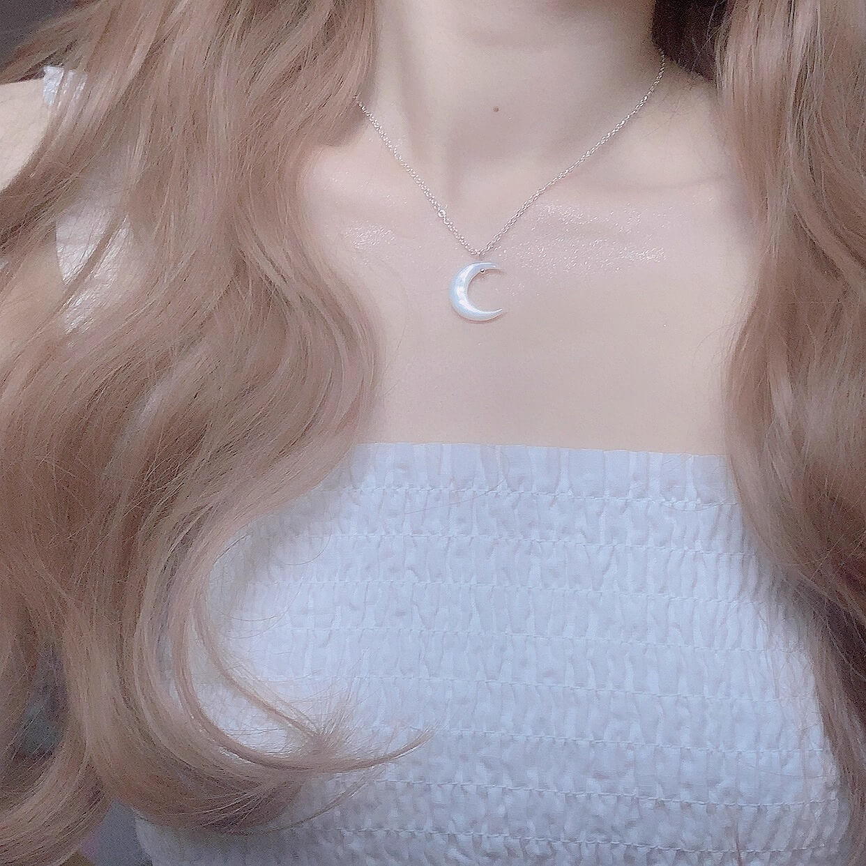 淡き三日月のゆめ語りネックレス