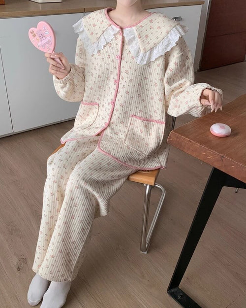 【2点セット】夢咲く午後のフラワールームウェア