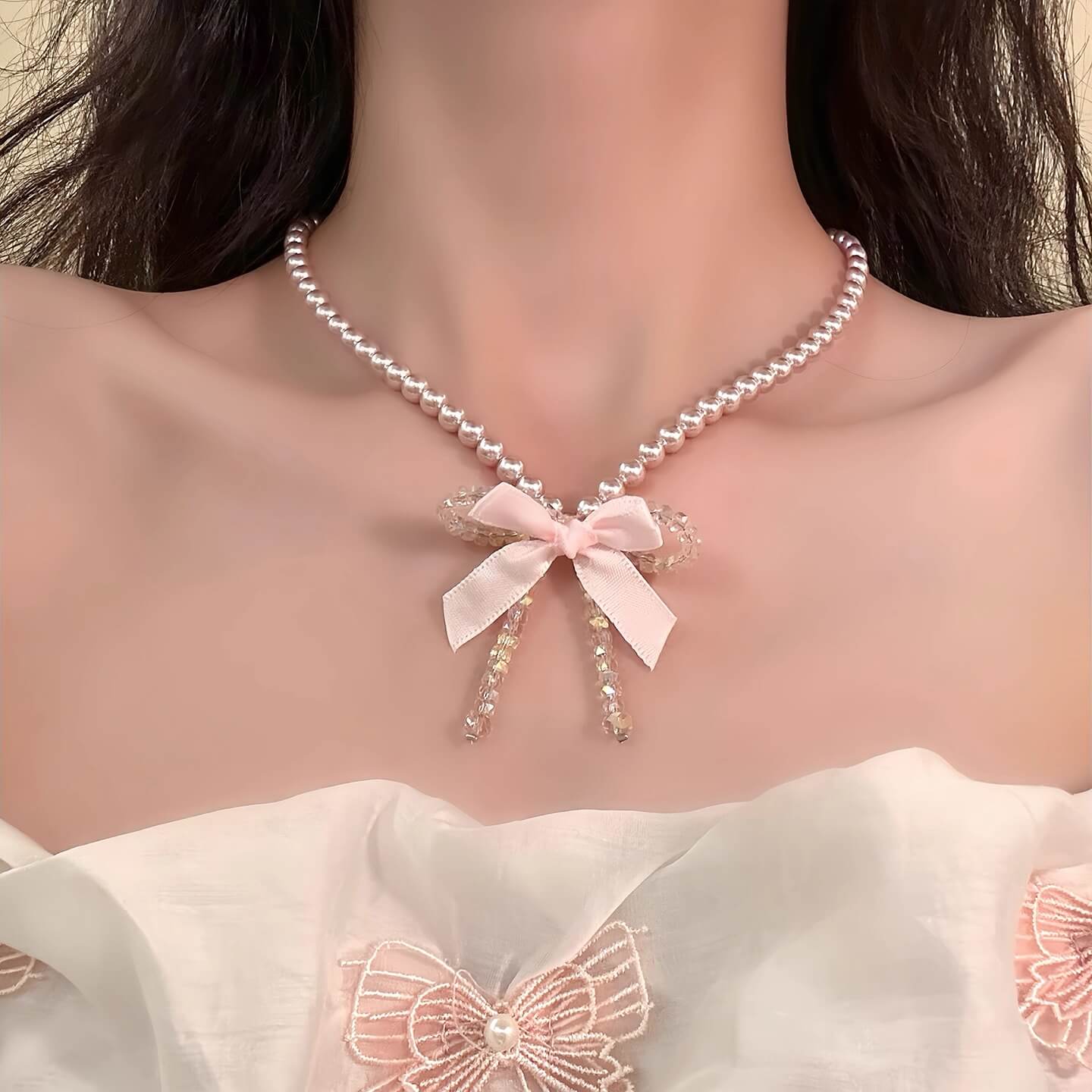 夢みるリボンの約束ネックレス