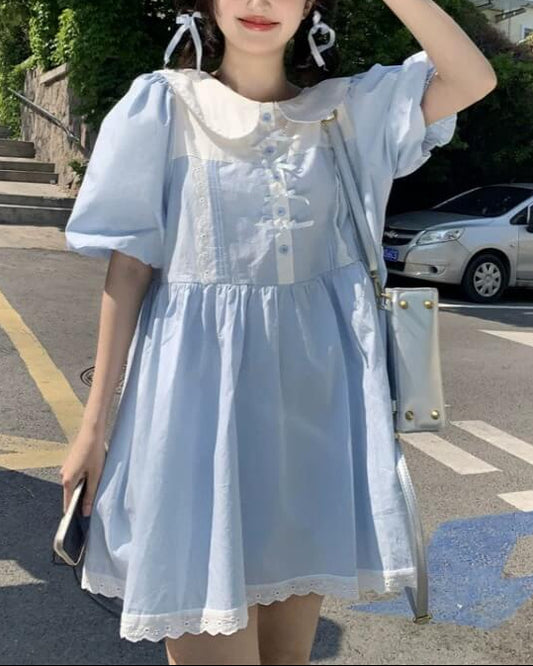 《ふんわり広がるシルエット》ふわりと駆け出すおでかけワンピース