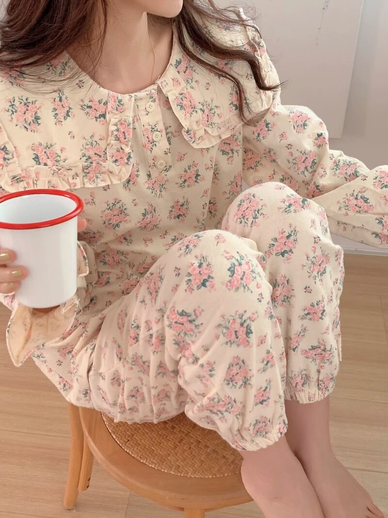 【2点セット】甘い花束に包まれるルームウェア