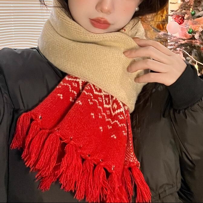 【ぬくもりリボン編み】雪の森で出会うリボンの約束マフラー（全4色）