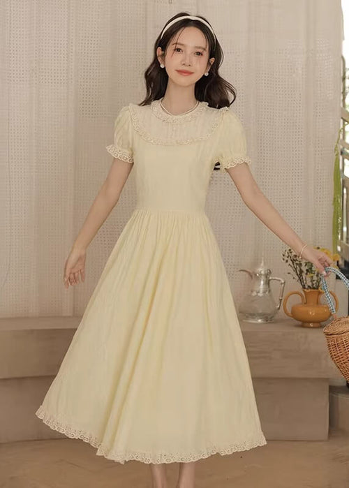 【優しい爽やかカラー】陽だまりの庭園ワンピース