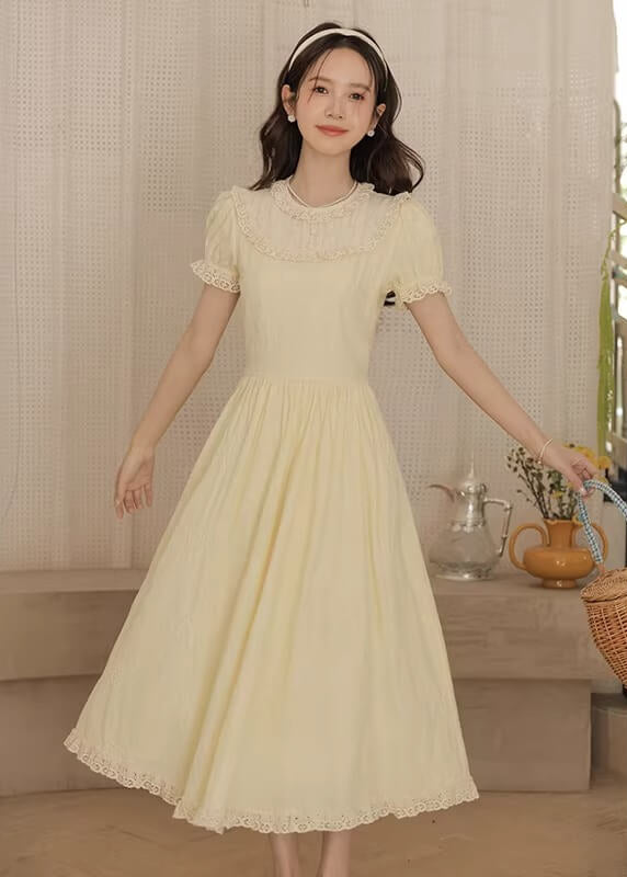 【優しい爽やかカラー】陽だまりの庭園ワンピース