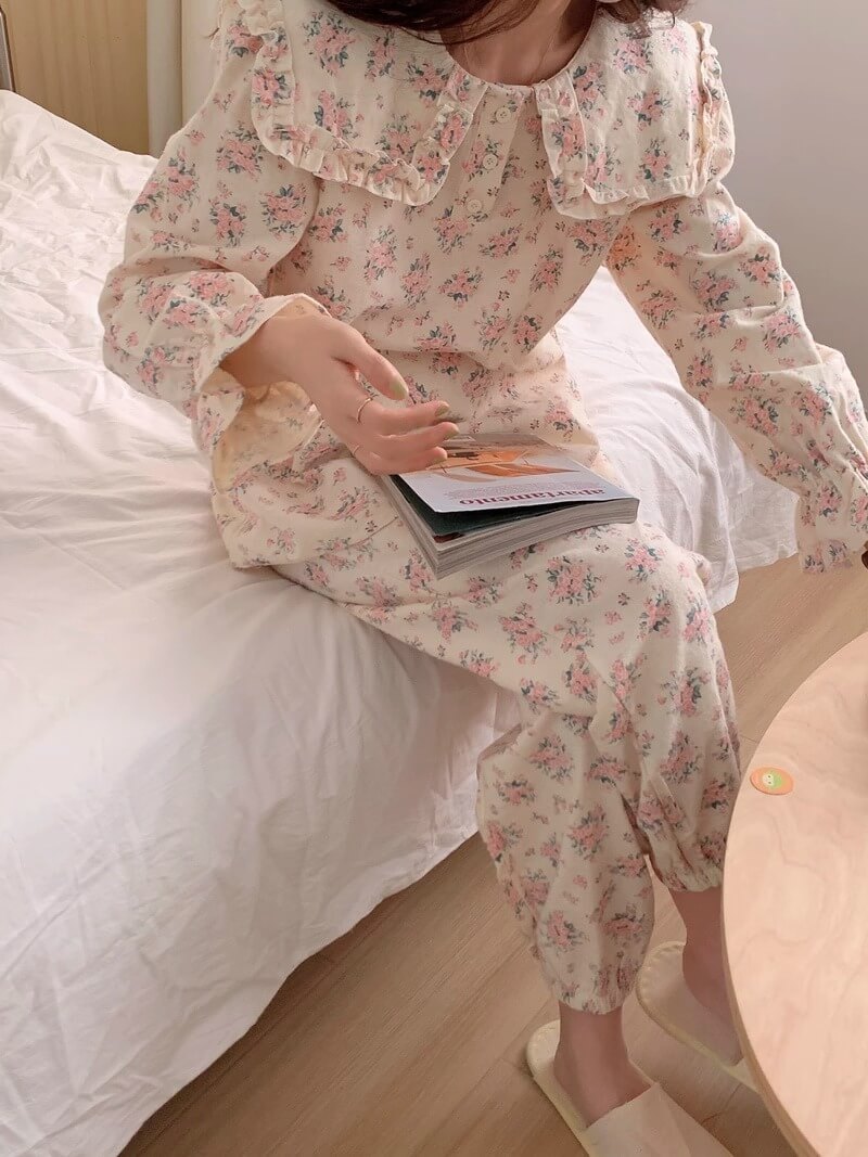 【2点セット】甘い花束に包まれるルームウェア