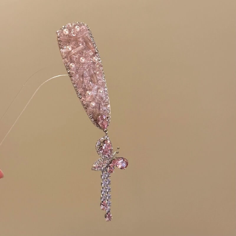 【2点セット】恋色バタフライの夢舞うヘアピン