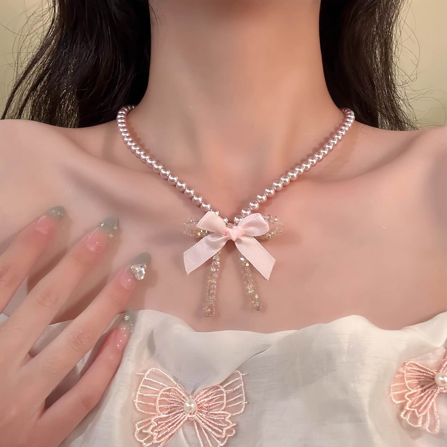 夢みるリボンの約束ネックレス