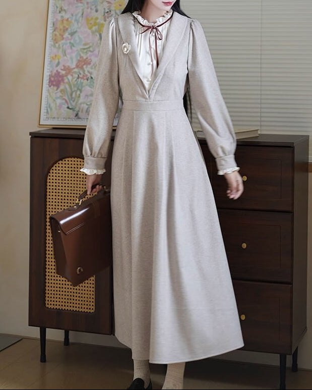 《上品さを引き立てる》静寂の午後に花咲くワンピース