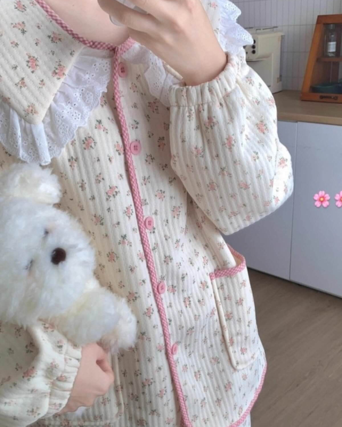 【2点セット】夢咲く午後のフラワールームウェア