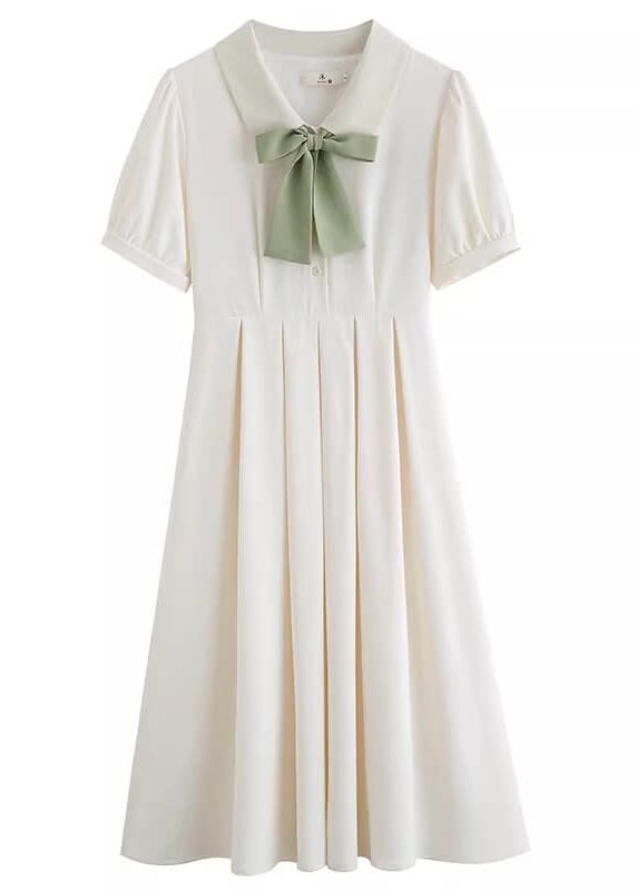 《選べるリボンカラー》風にほどける午後のリボンワンピース（全2色）