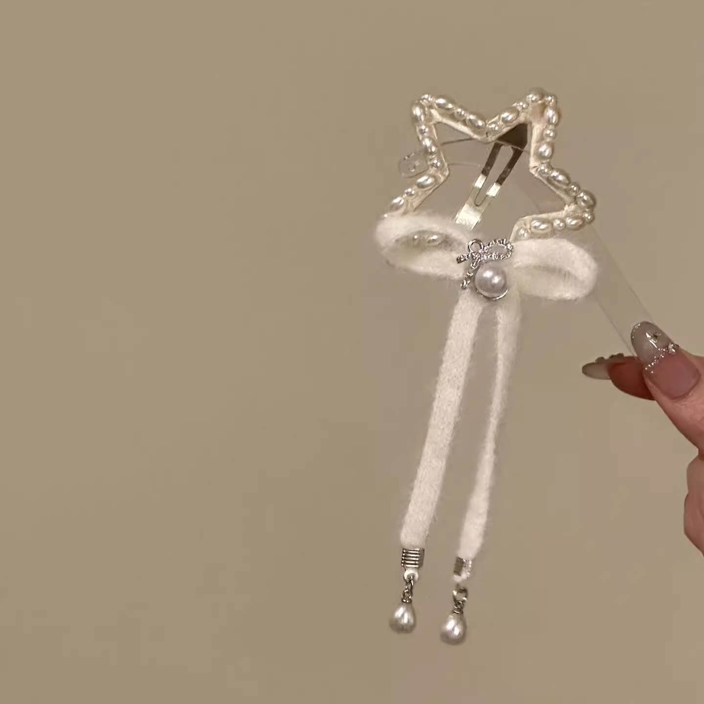 【2点セット】夜空にきらめくスターリボンヘアピン