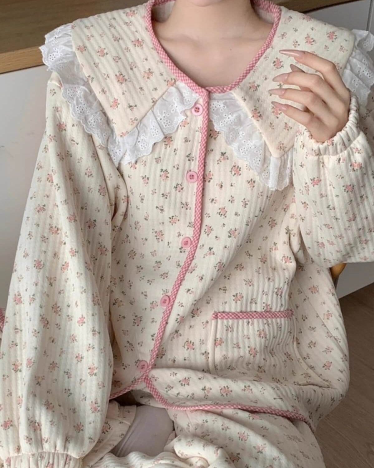 【2点セット】夢咲く午後のフラワールームウェア