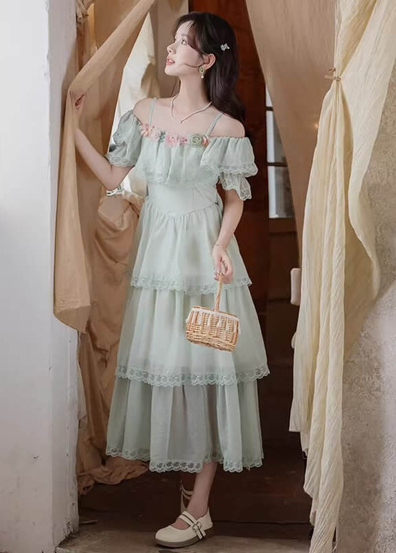 《ふんわりお姫様スカート》おとぎ話の花園ティアードワンピース