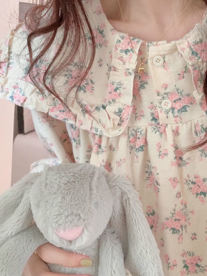 【2点セット】甘い花束に包まれるルームウェア