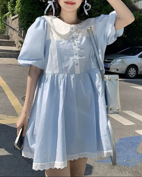 《ふんわり広がるシルエット》ふわりと駆け出すおでかけワンピース