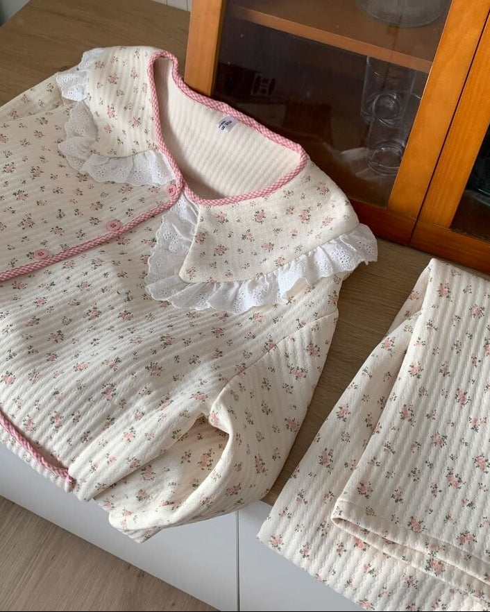 【2点セット】夢咲く午後のフラワールームウェア