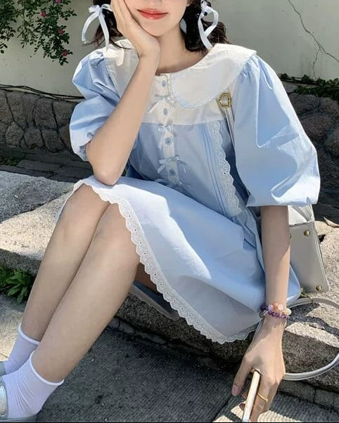 《ふんわり広がるシルエット》ふわりと駆け出すおでかけワンピース