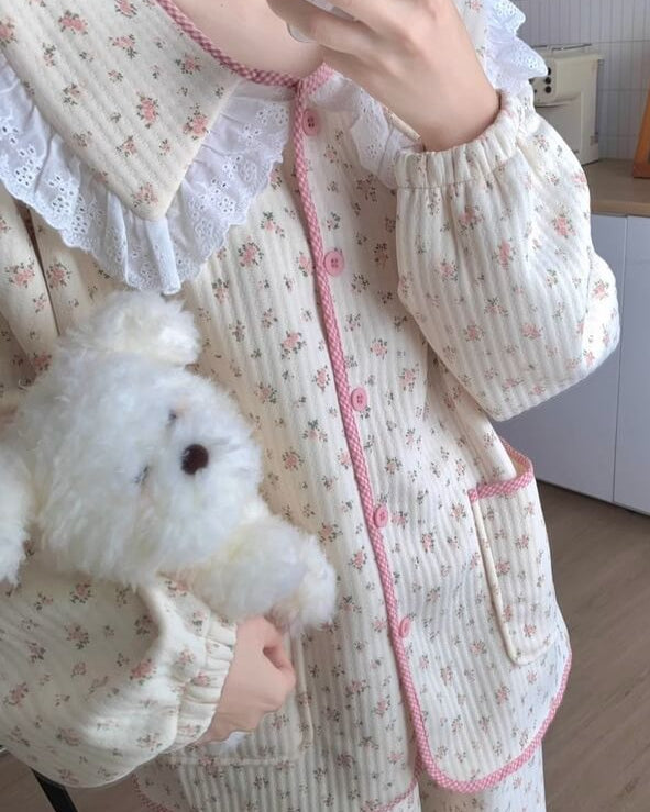 【2点セット】夢咲く午後のフラワールームウェア