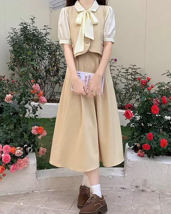 《一枚でコーデが完成》音を奏でる街角ワンピース（全3色）