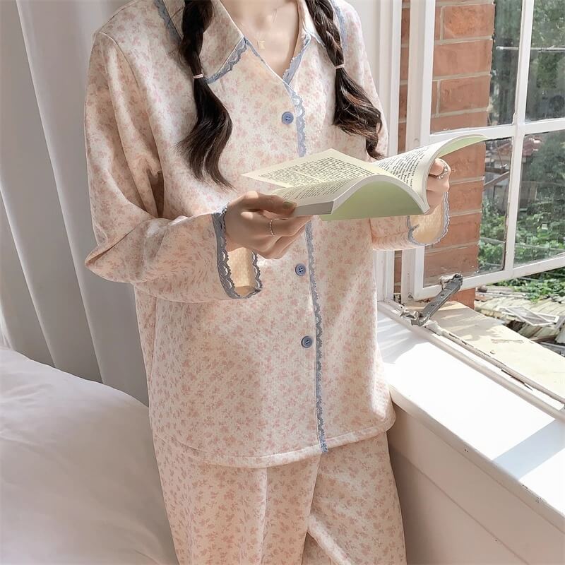 【2点セット】小さな庭のフローラルルームウェア