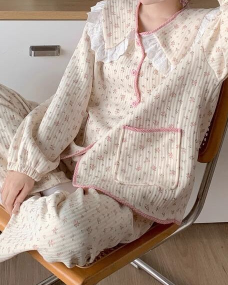 【2点セット】夢咲く午後のフラワールームウェア