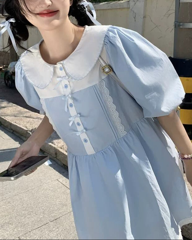 《ふんわり広がるシルエット》ふわりと駆け出すおでかけワンピース