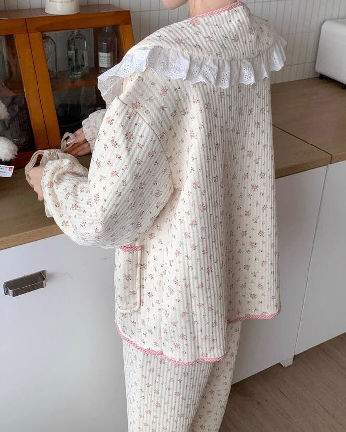 【2点セット】夢咲く午後のフラワールームウェア