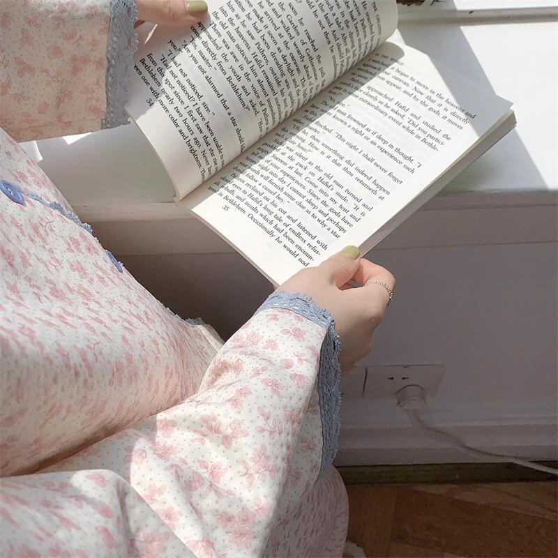 【2点セット】小さな庭のフローラルルームウェア