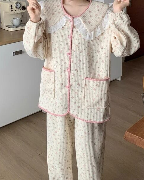 【2点セット】夢咲く午後のフラワールームウェア