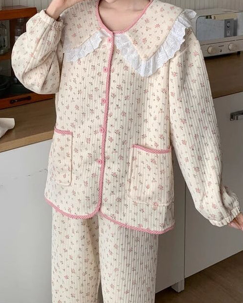 【2点セット】夢咲く午後のフラワールームウェア