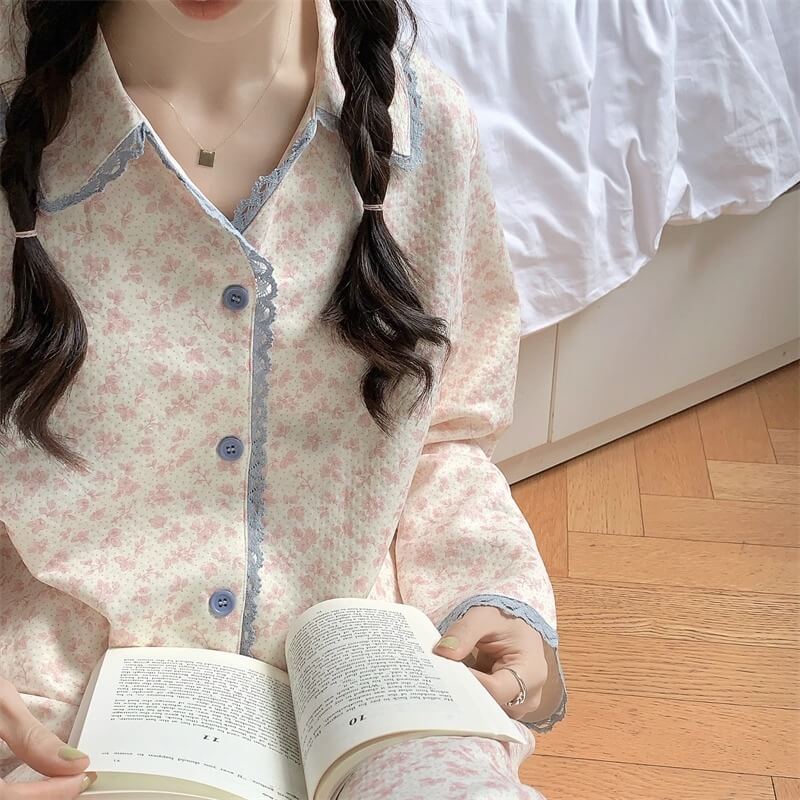 【2点セット】小さな庭のフローラルルームウェア