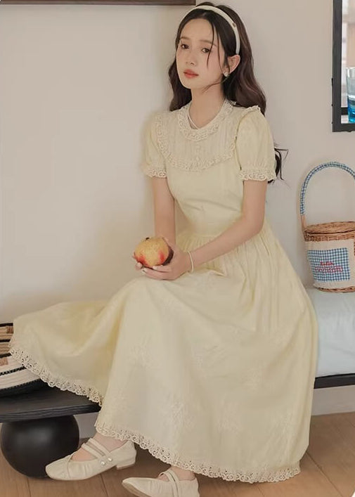 【優しい爽やかカラー】陽だまりの庭園ワンピース