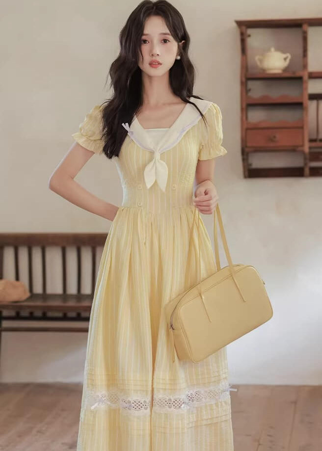 《爽やかプリンセス気分》花咲く庭に舞い降りるワンピース