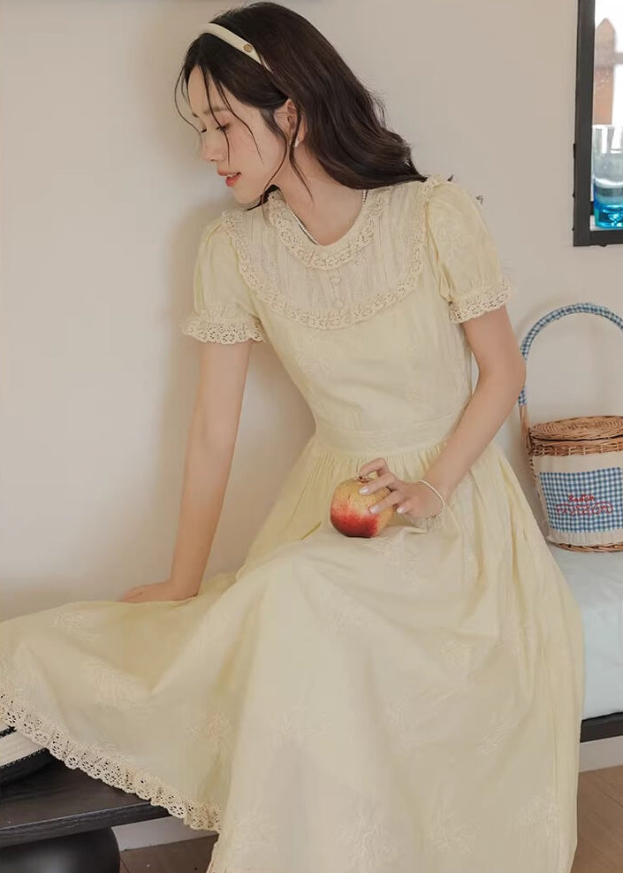 【優しい爽やかカラー】陽だまりの庭園ワンピース