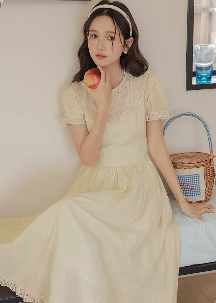 【優しい爽やかカラー】陽だまりの庭園ワンピース