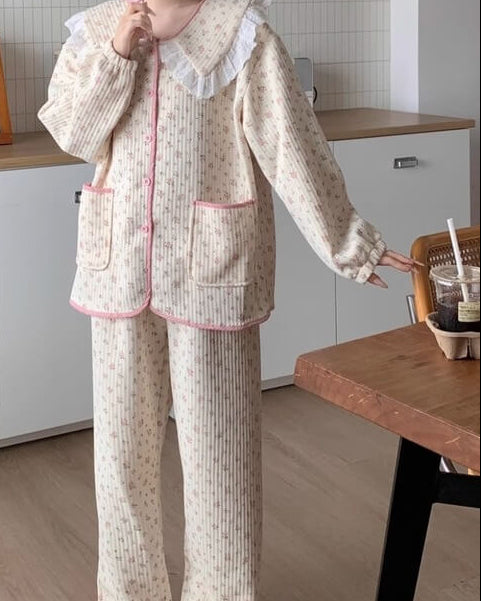 【2点セット】夢咲く午後のフラワールームウェア