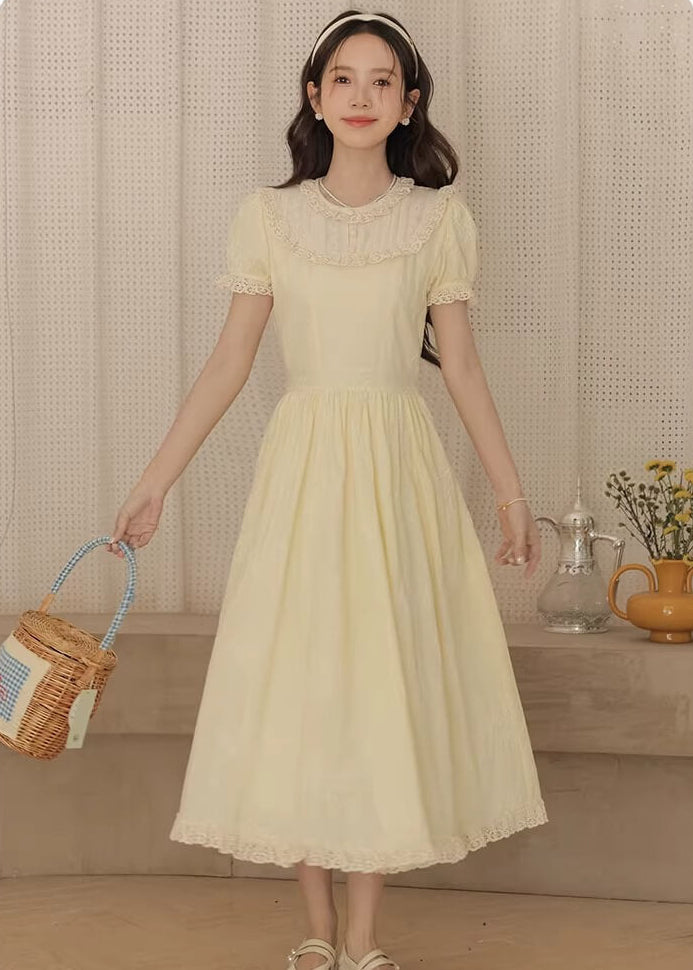 【優しい爽やかカラー】陽だまりの庭園ワンピース