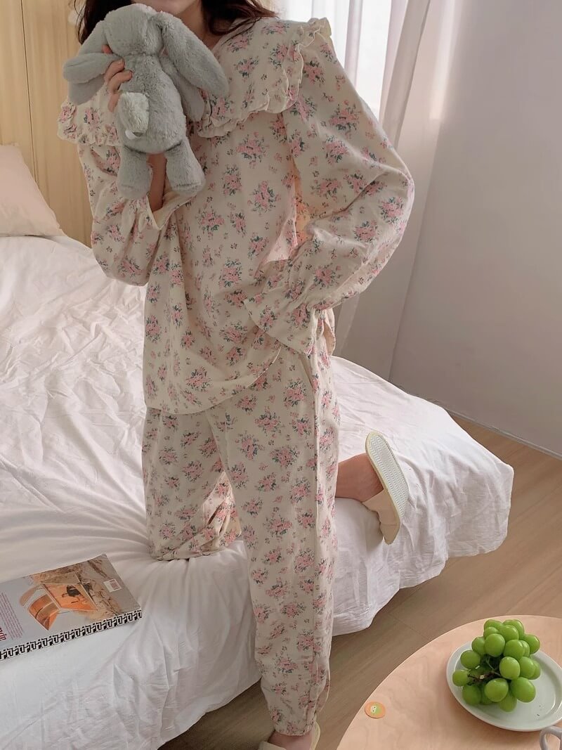 【2点セット】甘い花束に包まれるルームウェア