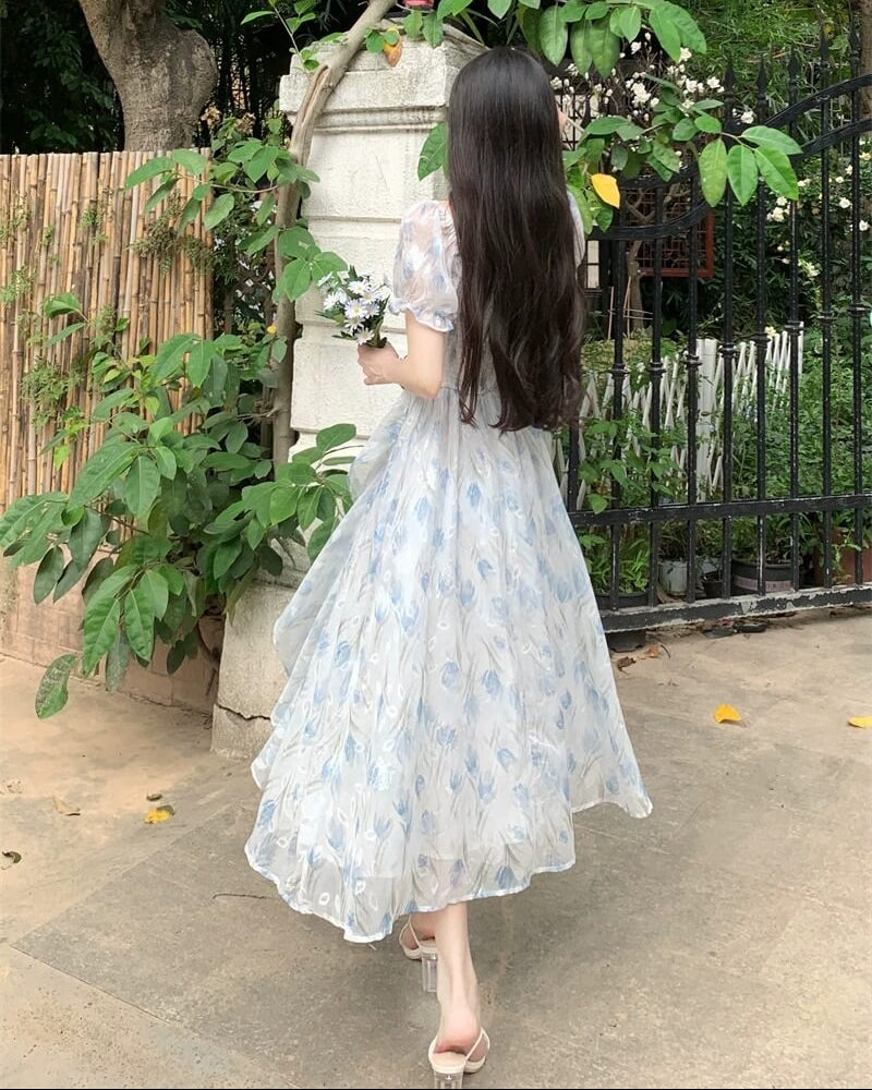 《選べる2カラー》夢咲く庭園のプリンセスワンピース（全2色）