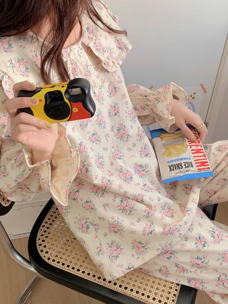 【2点セット】甘い花束に包まれるルームウェア