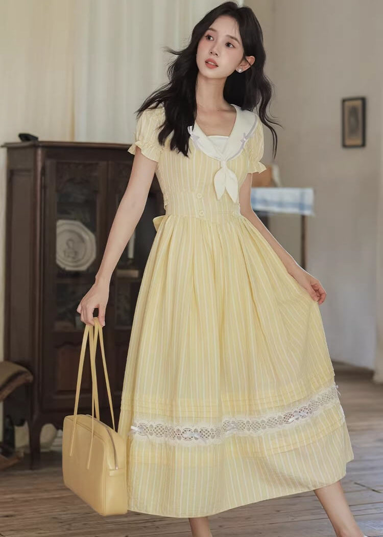 《爽やかプリンセス気分》花咲く庭に舞い降りるワンピース