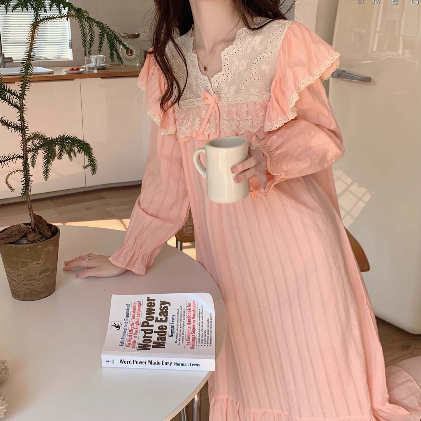 【選べる2タイプ】星灯りに包まれるフリルルームウェア（全2色）