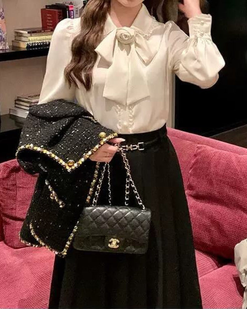 夢見るローズティーブラウス（全2色） ホワイト