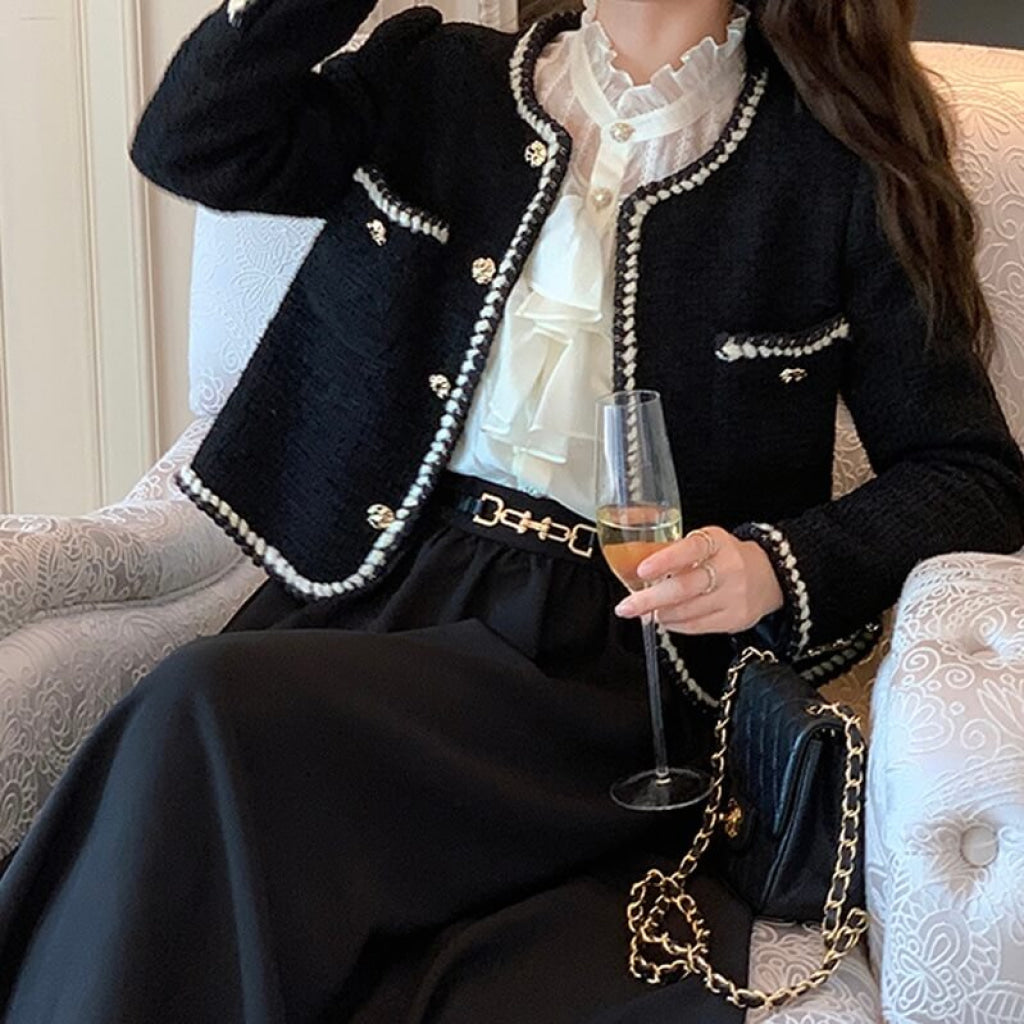 大人な私の煌めきアウター（全３色） ブラック