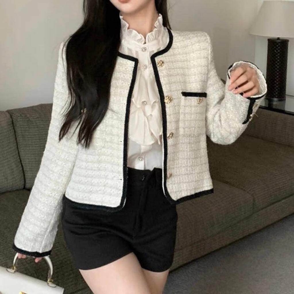 大人な私の煌めきアウター（全３色） ホワイト