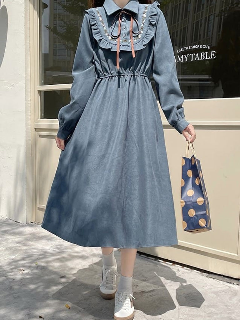 公式】【こっくりカラー】おとぎ話の図書館ワンピース-全3色