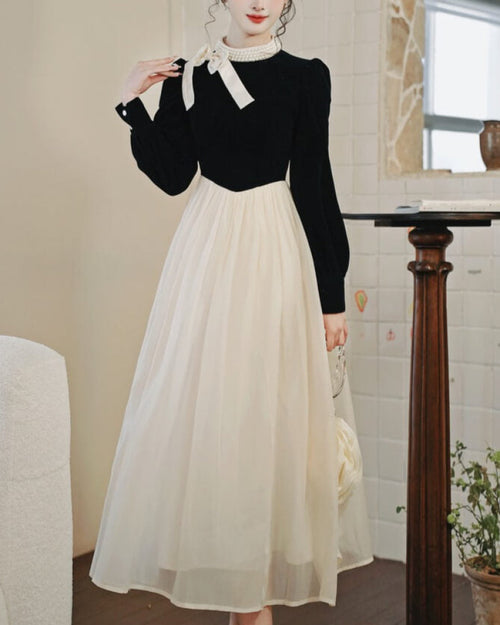 【美シルエット】永遠を奏でる舞踏会のワンピース