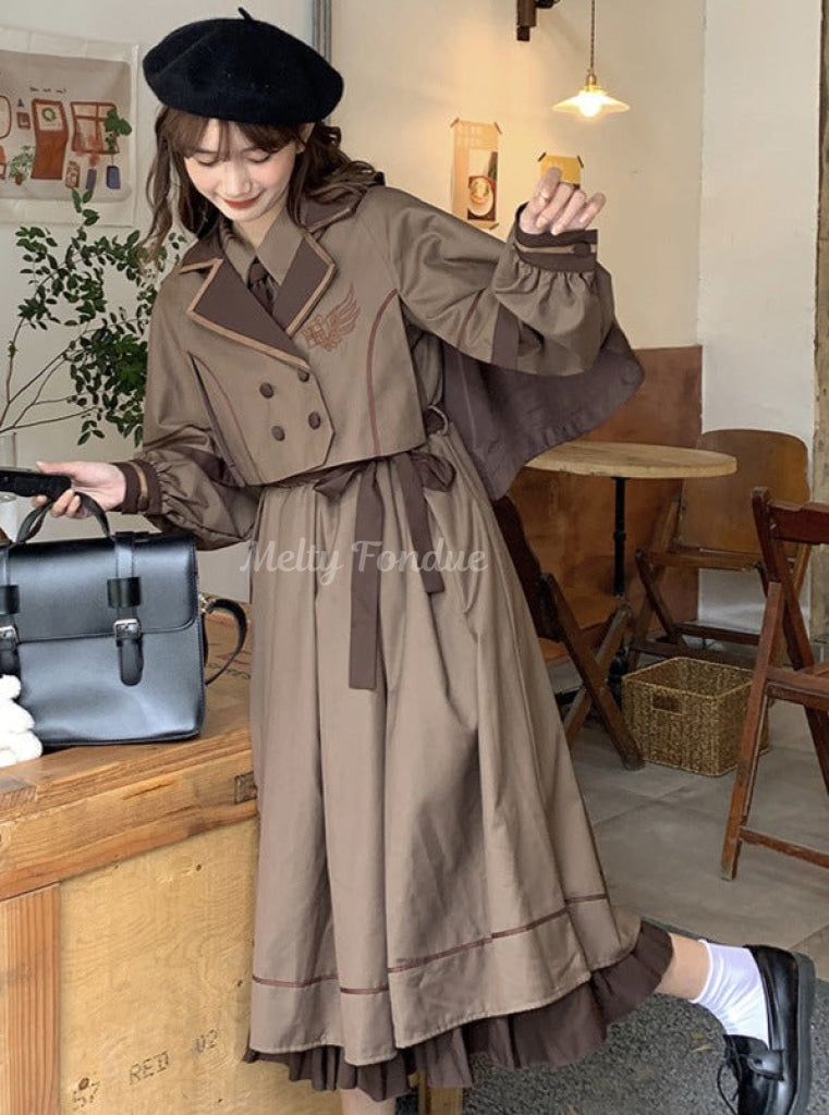 【魔法使い風】【ケープ付き2点セット】一目惚れの出会いワンピース